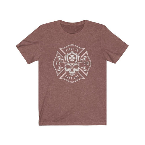 Firefighter Last  Out Jersey Short Sleeve Tee